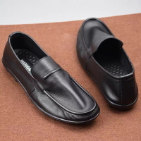 Giày lười da Sohada Store, da bò thật LML0170