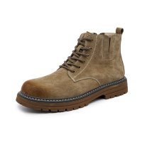 Giày Boots Da Cổ lửng Nam Sohada Store, Da Thật LMH0099