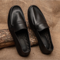 Giày lười da Sohada Store, da bò thật LML0170