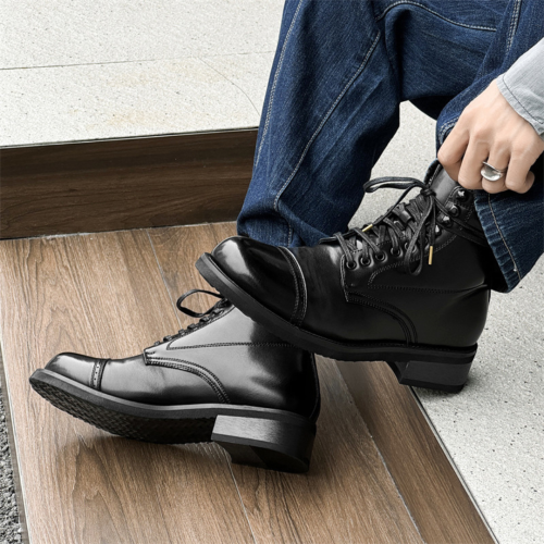 Giày Combat Boot da nam Sohada Store, LMH0110