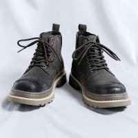 Giày Boots Da Cổ lửng Nam Sohada Store, Da Thật LMH0103