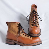 Giày Combat Boot da nam Sohada Store, da bò thật LMH0104