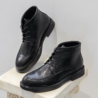 Giày Chelsea Boot Da Nam Sohada Store, Da Bò Thật LMH0097